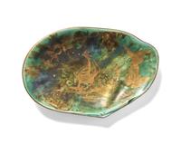 A Wedgwood Parcel-Gilt Fairyland Luster Shell-Form Dish