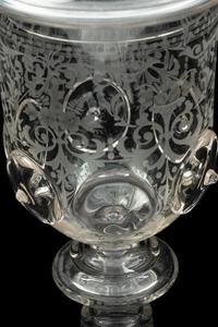 A Continental Etched Glass Pokal