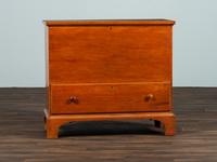A Shaker Red-Stained Pine One-Drawer Blanket Chest