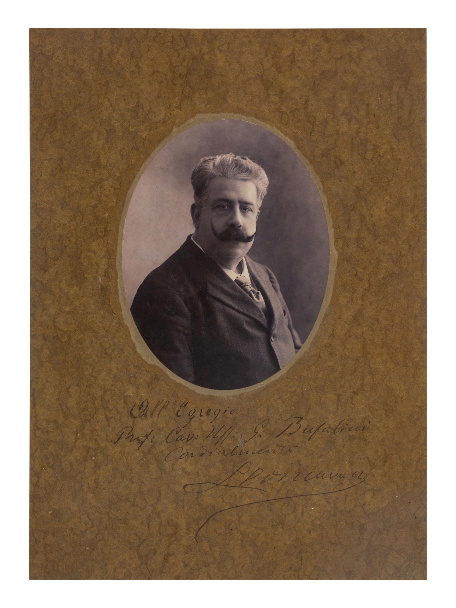 [19TH AND 20TH-CENTURY OPERA SINGERS]. A group of 7 photographs, cabinet photographs, photographic postcards, or photographic prints of opera singers from the 1890s-1900s, most signed, comprising images of: