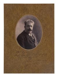 [19TH AND 20TH-CENTURY OPERA SINGERS]. A group of 7 photographs, cabinet photographs, photographic postcards, or photographic prints of opera singers from the 1890s-1900s, most signed, comprising images of: