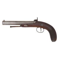 19th Century Belgian Percussion Pistol in Case with Accessories
