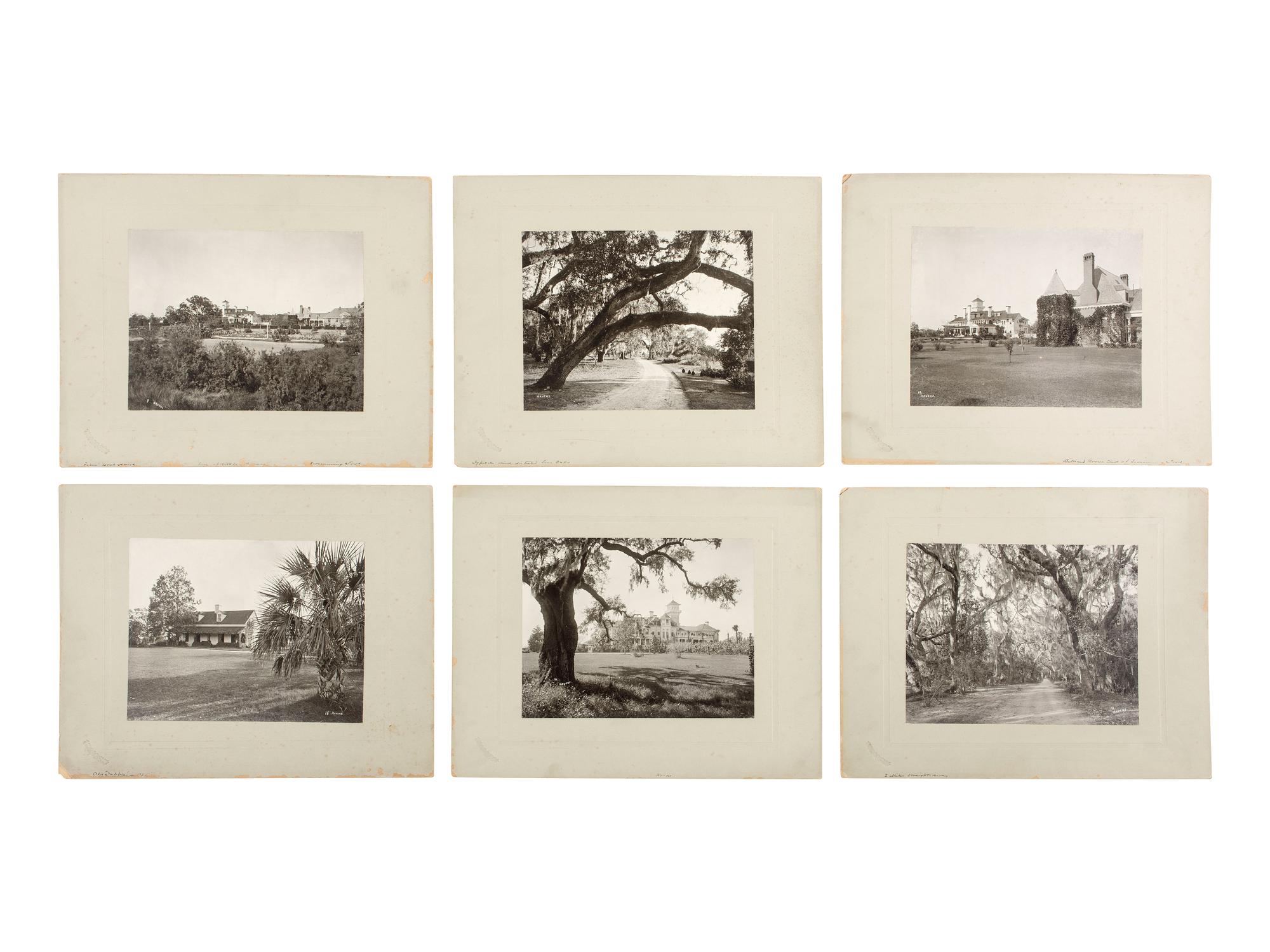 Thomas Carnegie [CARNEGIE, Thomas (1843-1886)]. HAVENS, O. Pierre (1838-1912), photographer. A group of 13 photographs of Thomas Carnegie's Cumberland Island, Georgia, estate. Jacksonville, FL: ca 1890s.