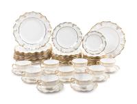 A Royal Crown Derby Porcelain Dinnerware Service for Twelve