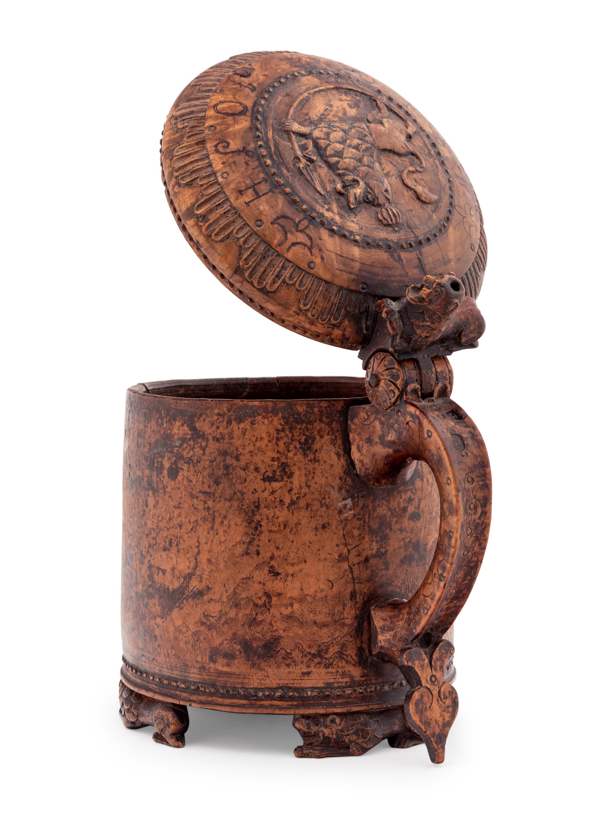A Northern European Burlwood Tankard