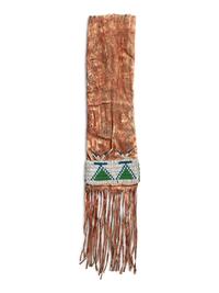 Northern Plains Beaded Hide Tobacco Bag