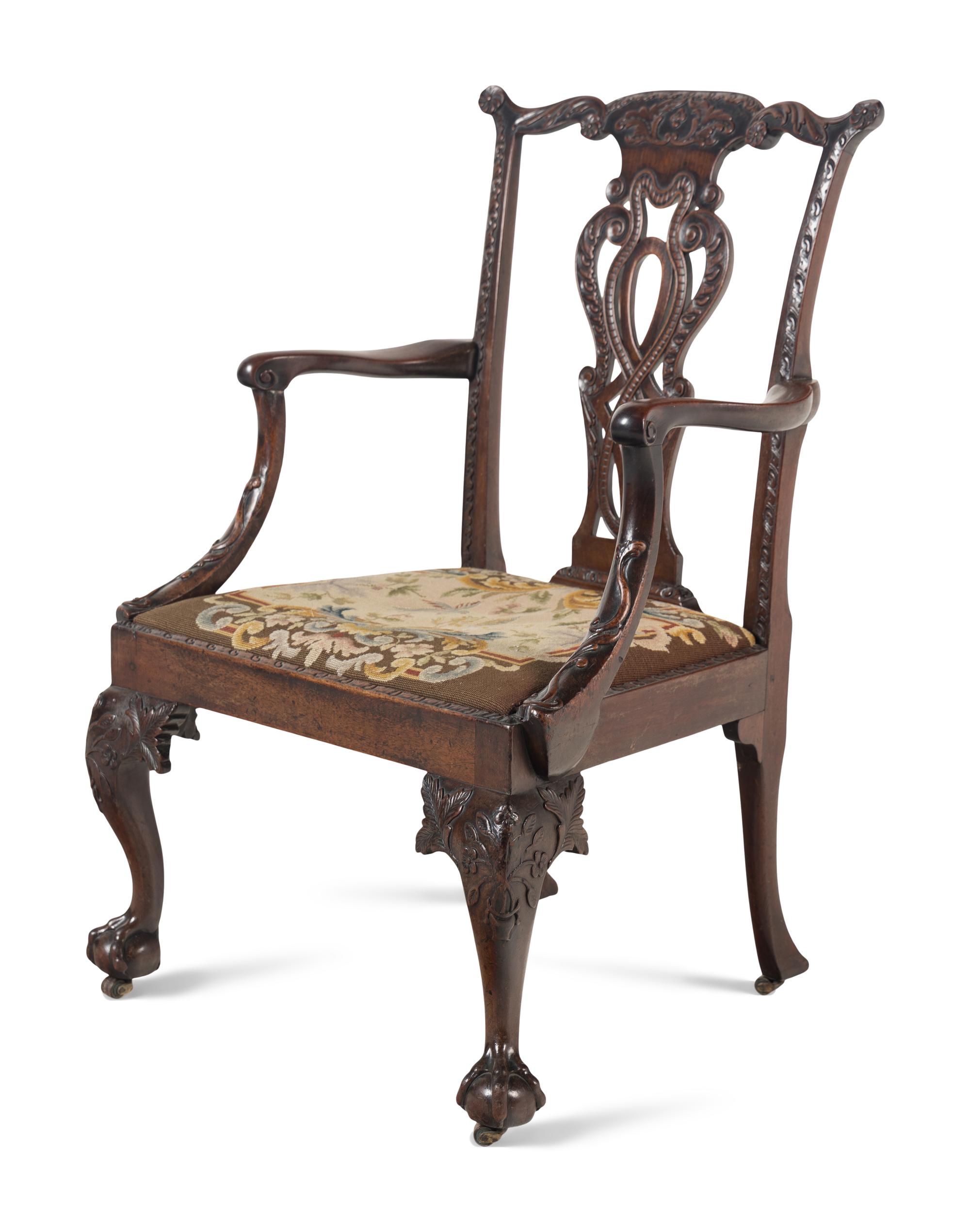 A George II Mahogany Armchair