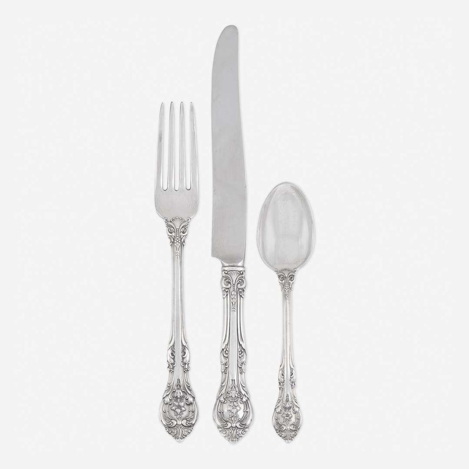 An American Sterling Silver Ten-Piece Flatware Service Gorham Mfg. Co., Providence, RI, 20th century