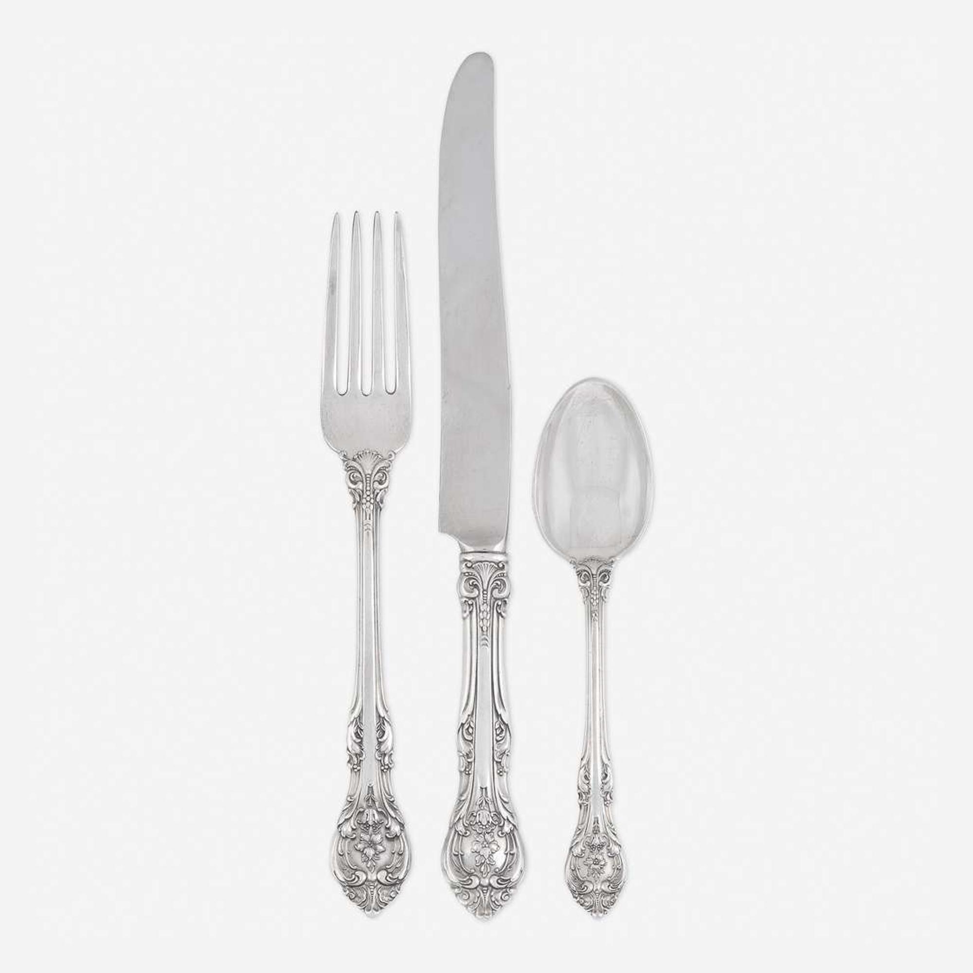 An American Sterling Silver Ten-Piece Flatware Service Gorham Mfg. Co., Providence, RI, 20th century