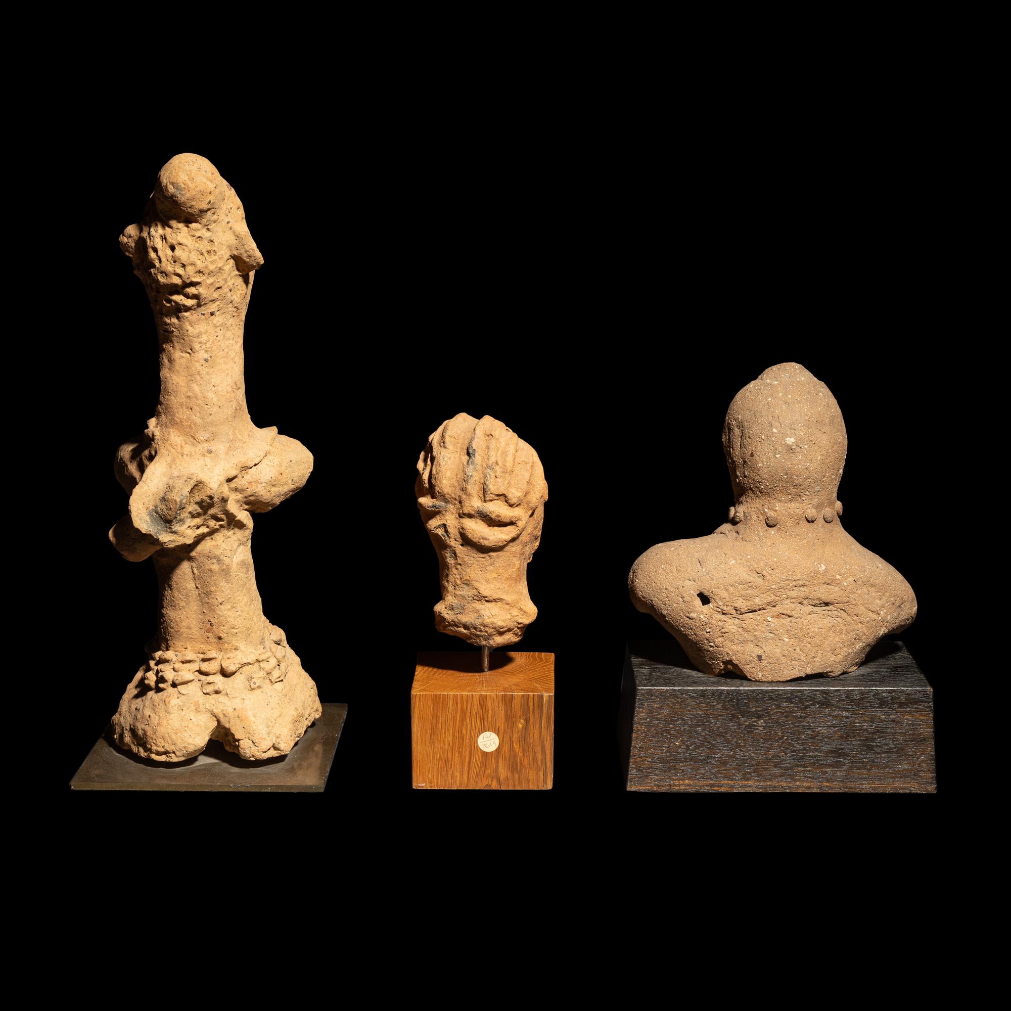 A Group of 3 Ethnographic Terracotta Figures
