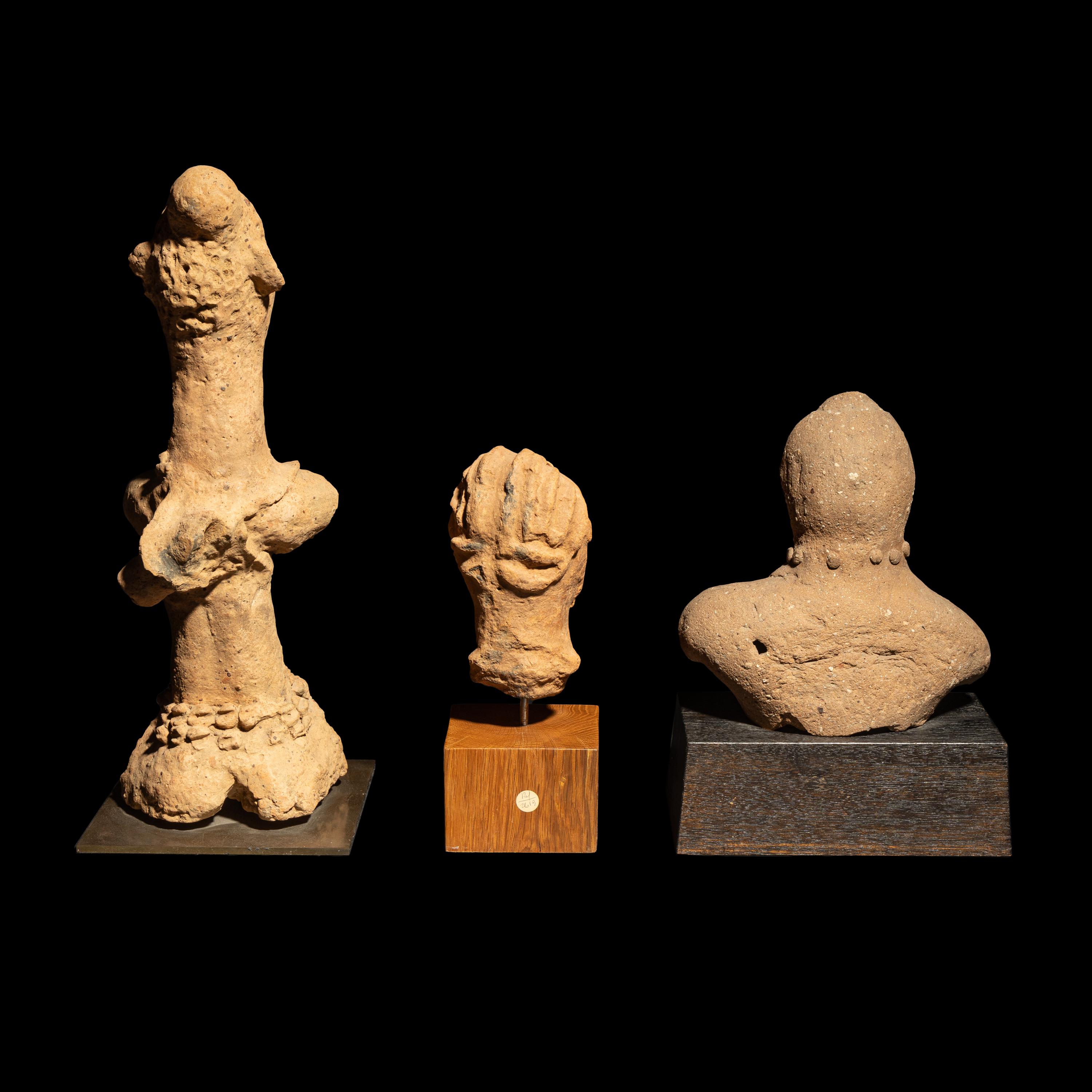 A Group of 3 Ethnographic Terracotta Figures