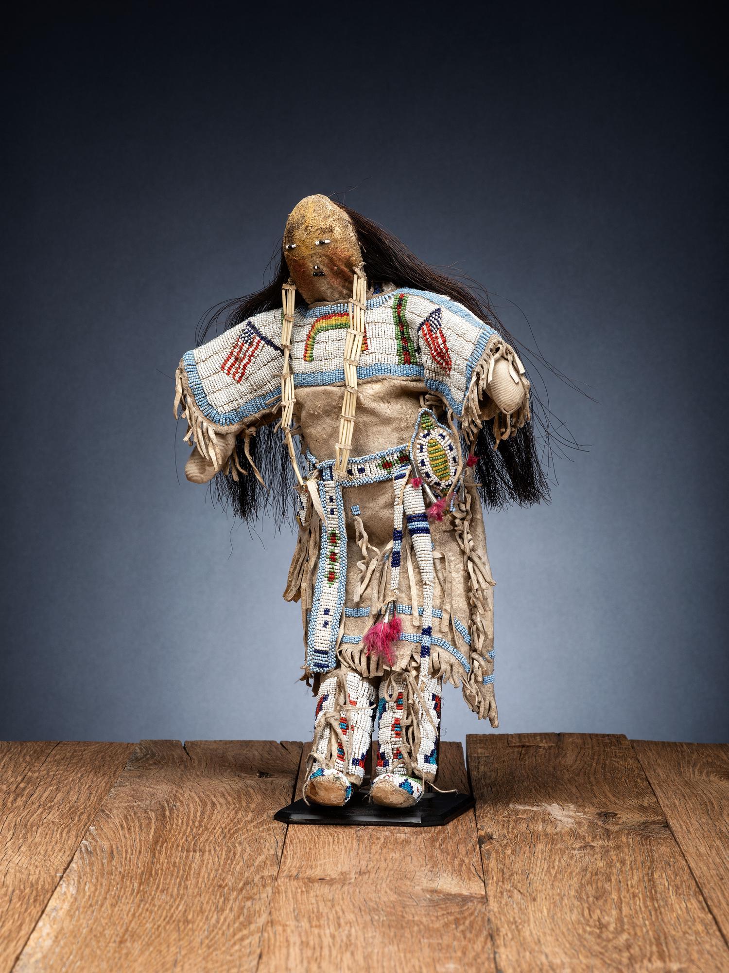 Sioux Doll, with American Flags
