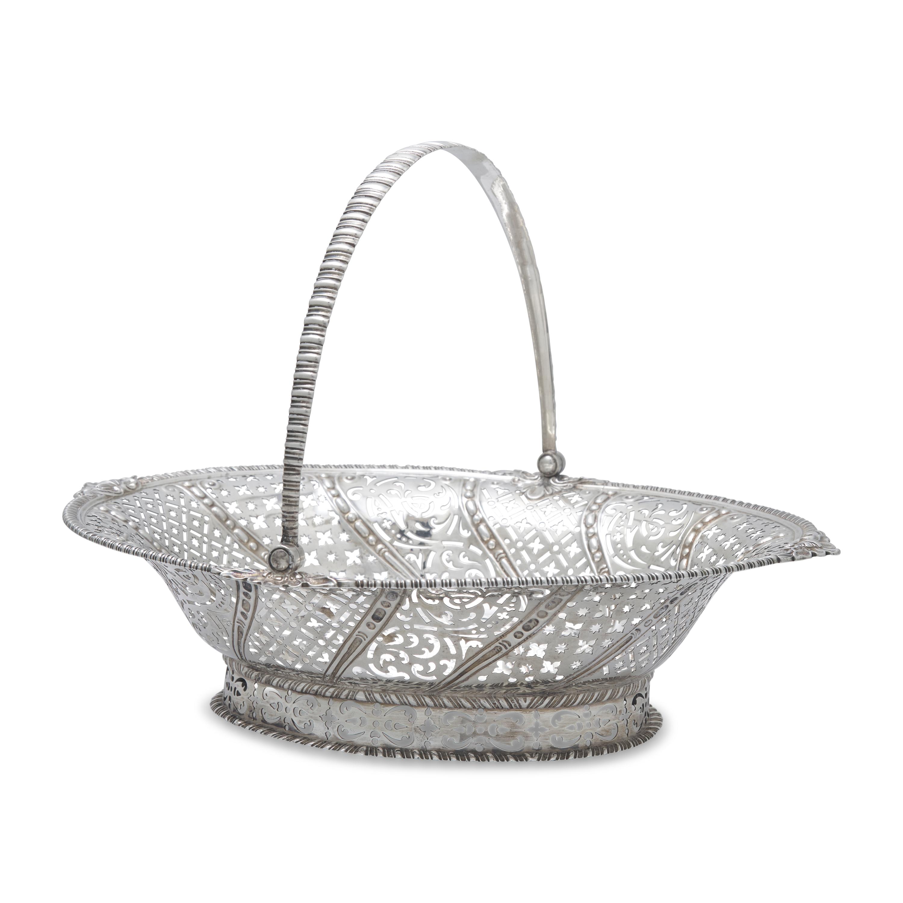 A George III Pierced and Engraved Silver Cake Basket