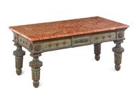 An Italian Painted Marble-Top Low Table