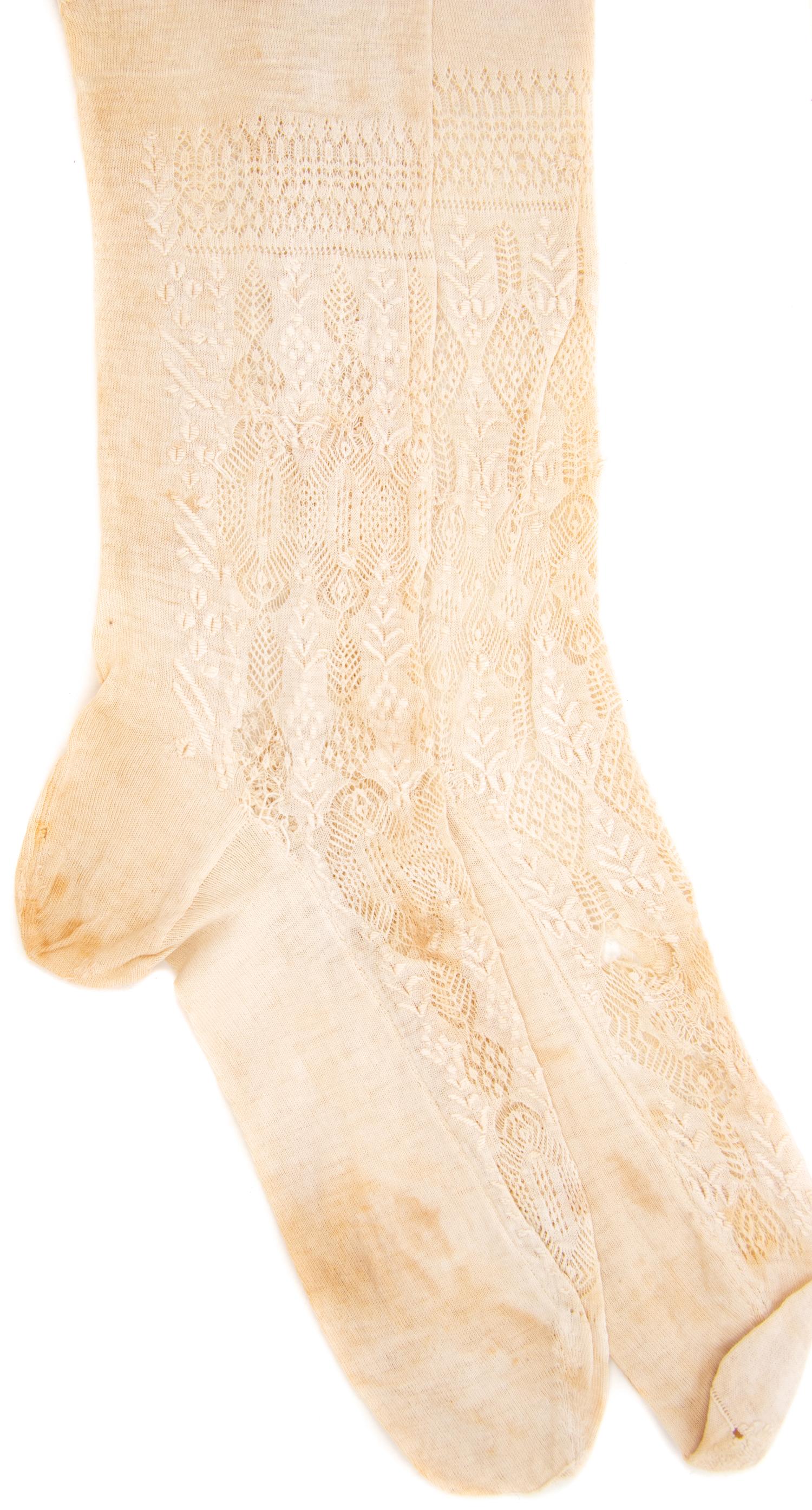 Collection of Twenty One Silk and Cotton Stockings, 19th and Early 20th Century