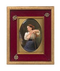 A Berlin (K.P.M.) Porcelain Plaque, Height 6 1/2 x width 4 1/2 inches.