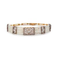 DIAMOND AND CULTURED PEARL BRACELET
