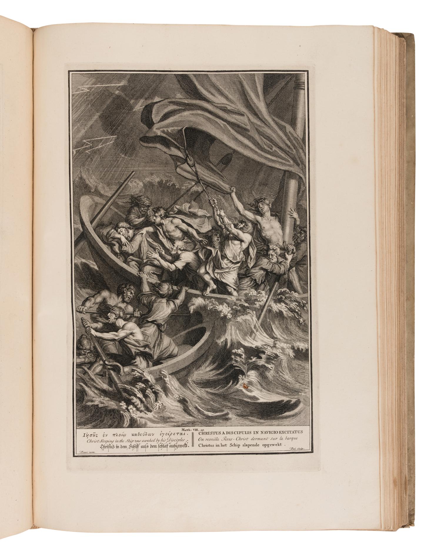 [BIBLE ILLUSTRATIONS]. Taferelen der voornaamste Geschiedenissen van het Oude en Nieuwe Testament . The Hague: Pieter de Hondt, 1728-1729.