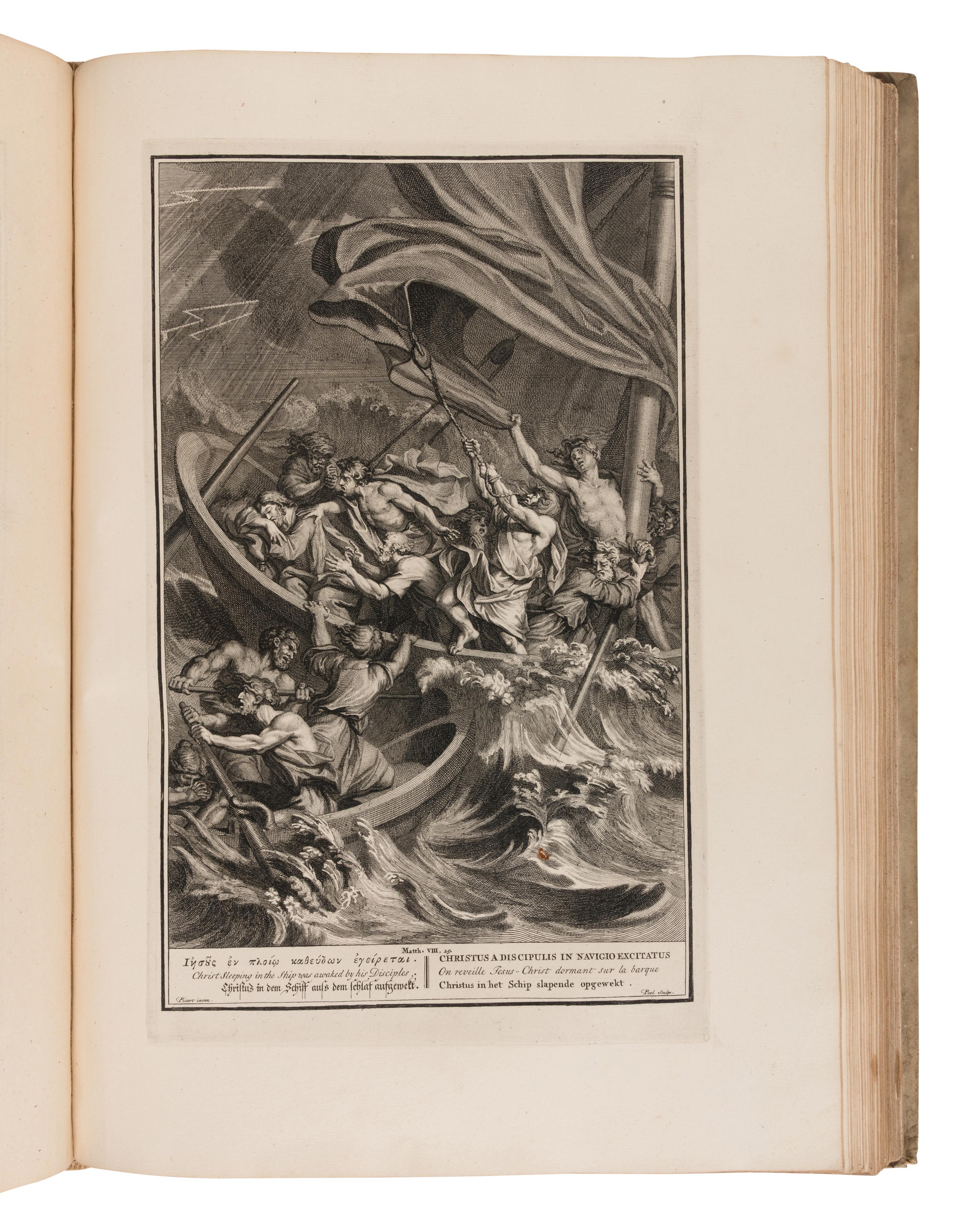 [BIBLE ILLUSTRATIONS]. Taferelen der voornaamste Geschiedenissen van het Oude en Nieuwe Testament . The Hague: Pieter de Hondt, 1728-1729.