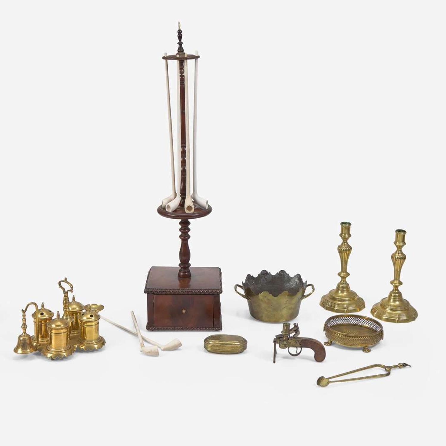 A collection of smoking and table articles 18th / 19th century