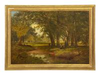 Figures Resting by a Stream