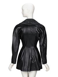 Alaïa, Black Leather Peplum Jacket, 1980s