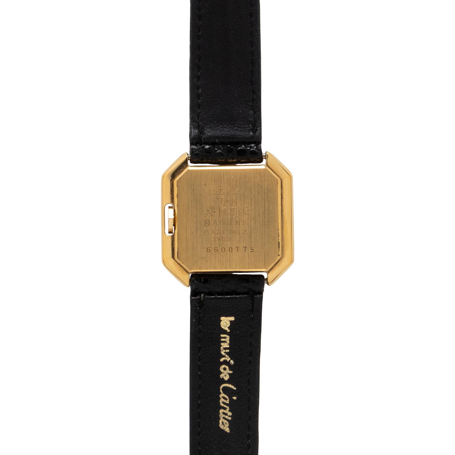 CARTIER, REF. 6600, GOLD-PLATED STERLING SILVER 'CEINTURE' WATCH