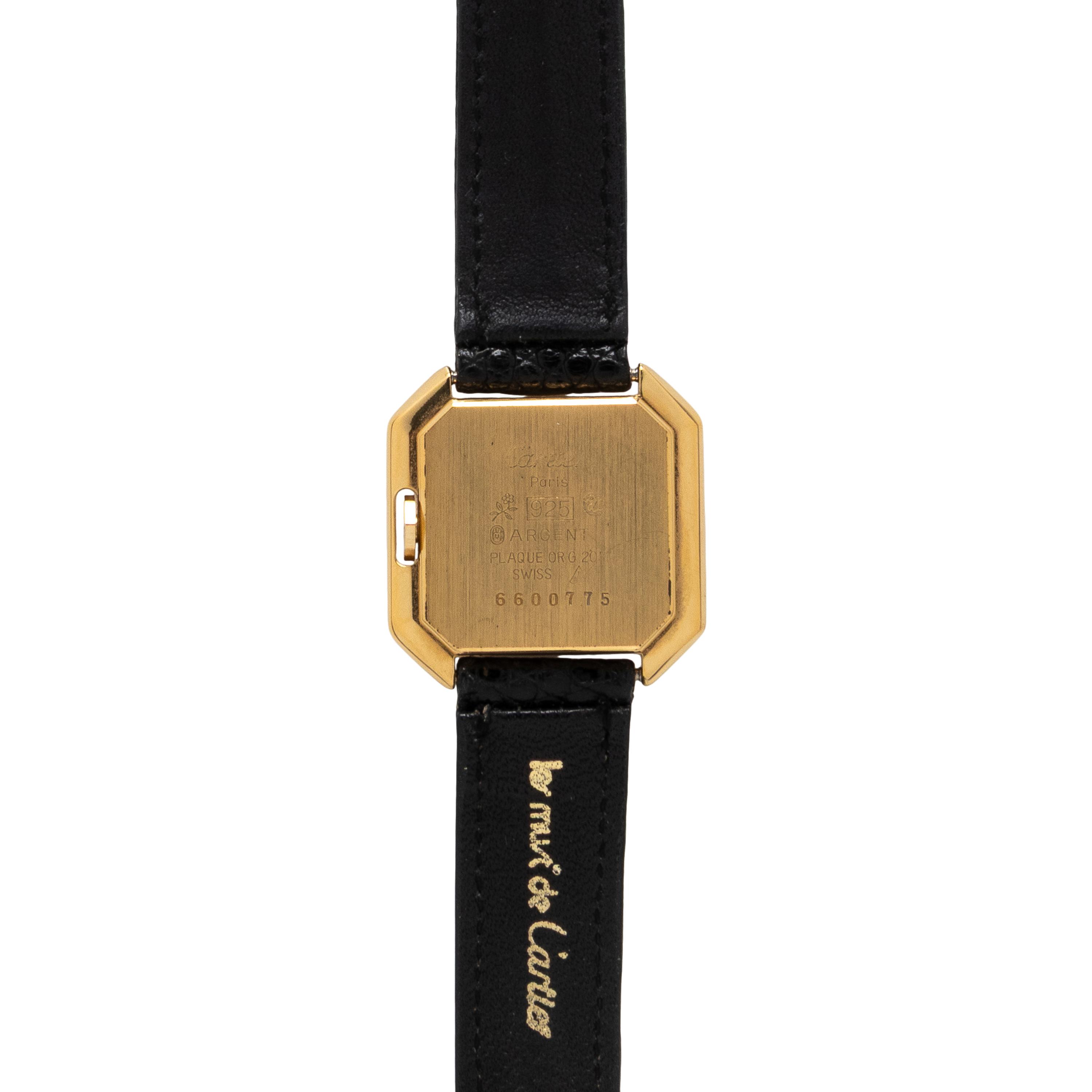 CARTIER, REF. 6600, GOLD-PLATED STERLING SILVER 'CEINTURE' WATCH