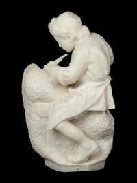 An Italian Carved Marble Sculpture of Young Michelangelo