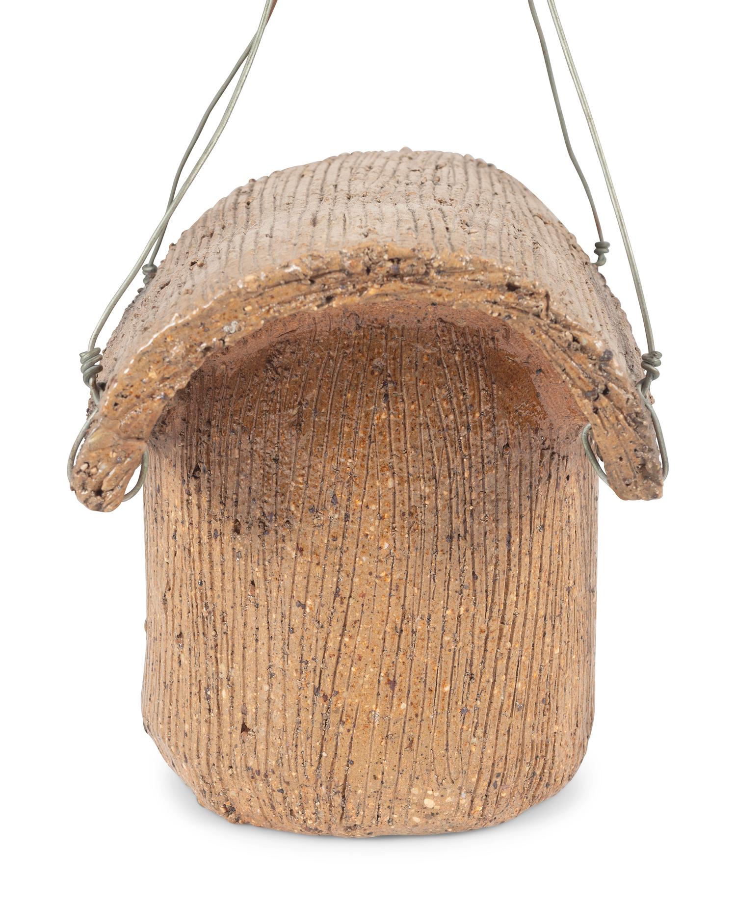 Three Sewer Tile and Stoneware Birdhouses