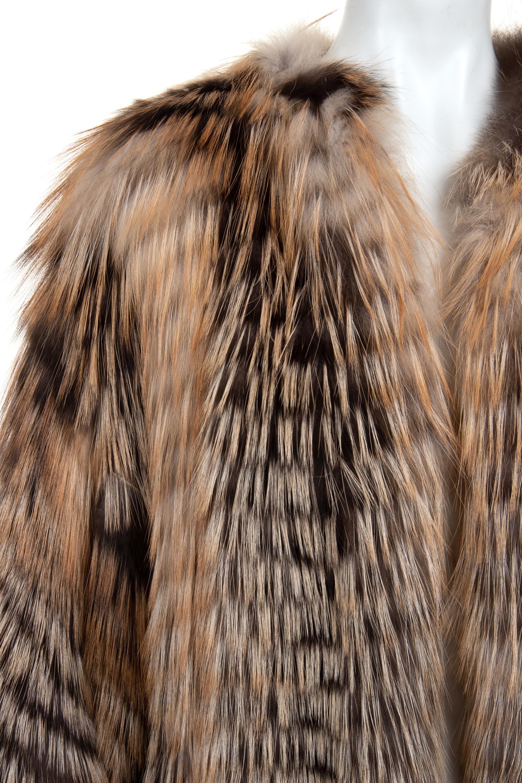 Oscar de la Renta Fox Fur Coat and Capelet, Fall 2006