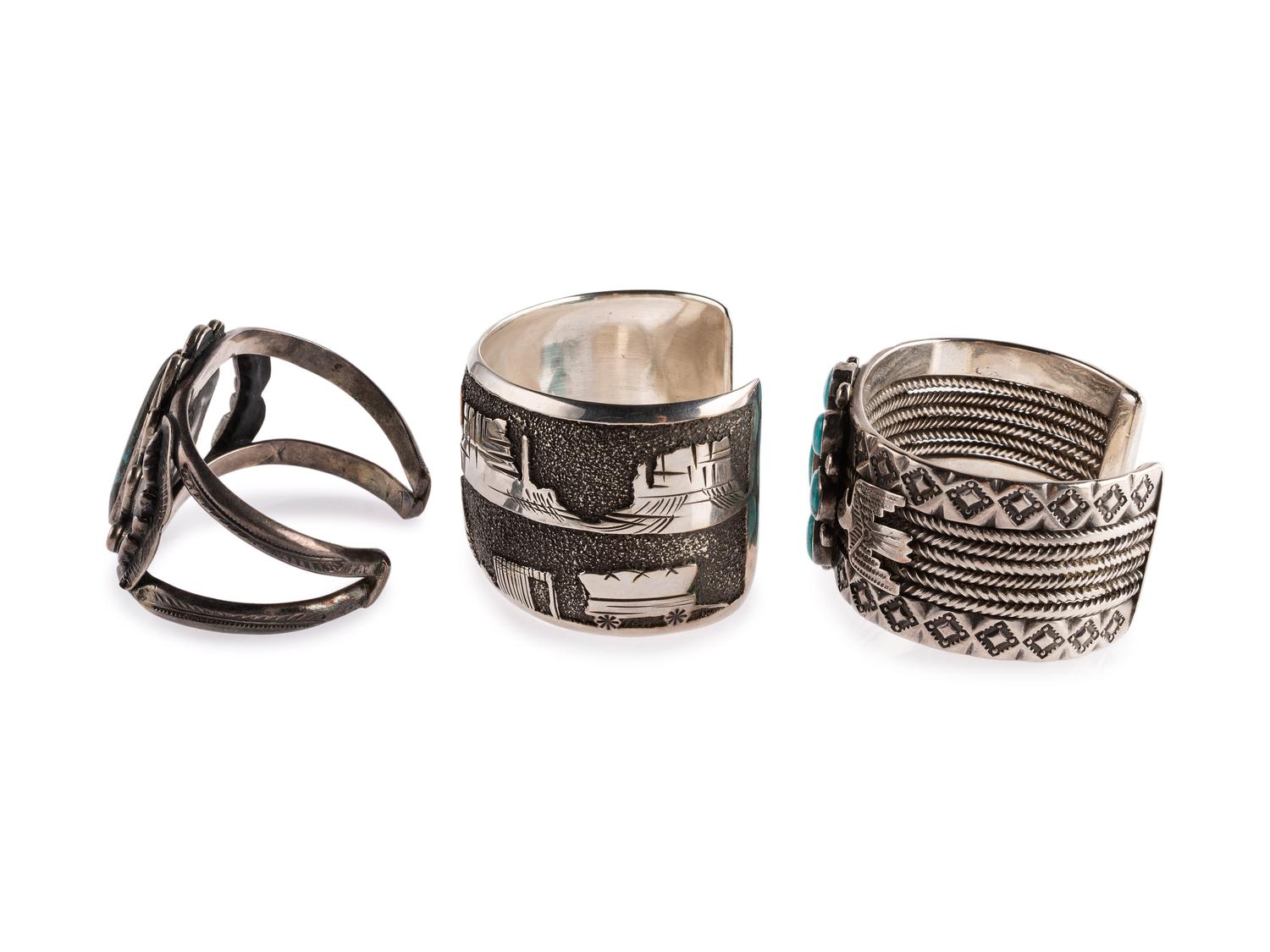 Navajo Silver Cuff Bracelets