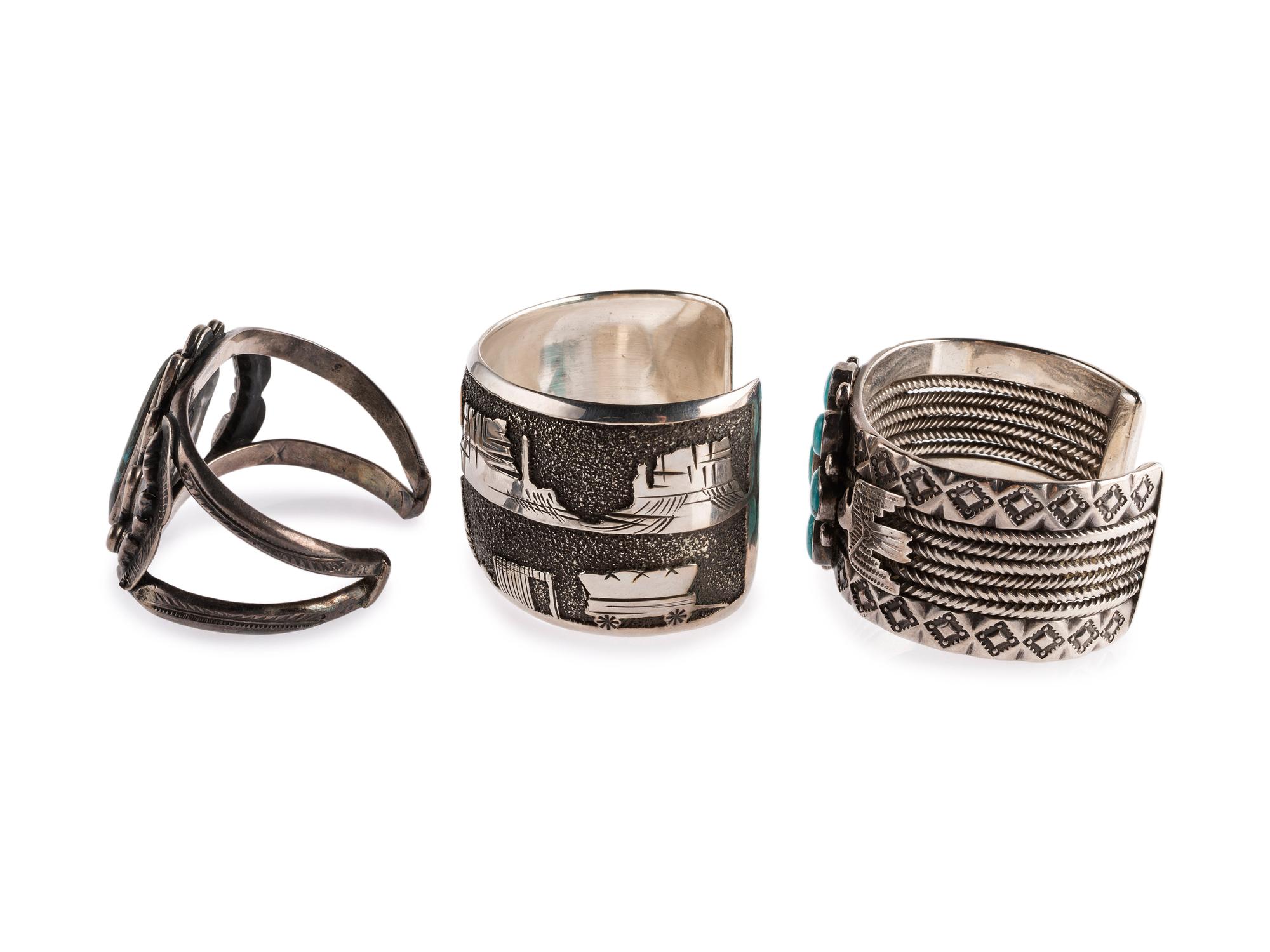 Navajo Silver Cuff Bracelets