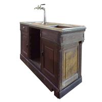 A Cafe Bar with Beer Taps and Zinc Top 56" H — France, Circa 1920