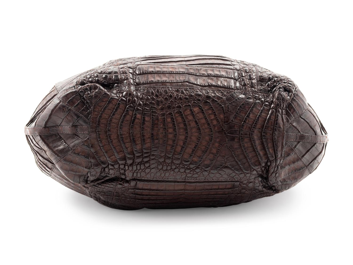 Nancy Gonzalez Crocodile Hobo Tote Bag, 1990-2000s
