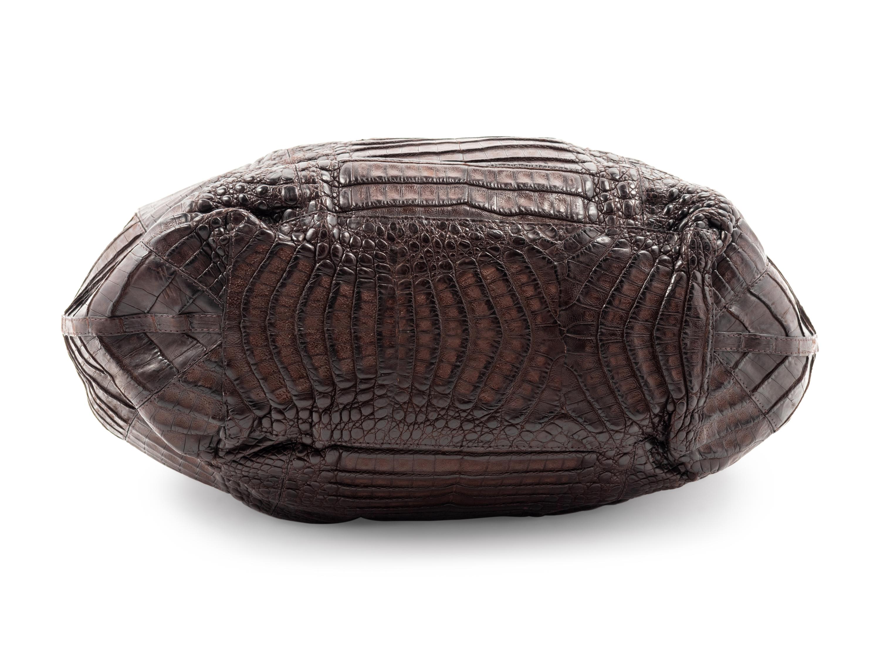 Nancy Gonzalez Crocodile Hobo Tote Bag, 1990-2000s