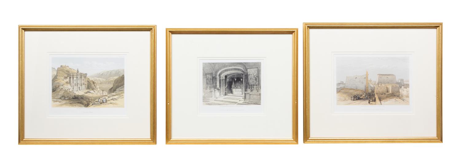 ROBERTS, David (1796-1864). A group of 14 small-format lithograph prints from "The Holy Land", including: