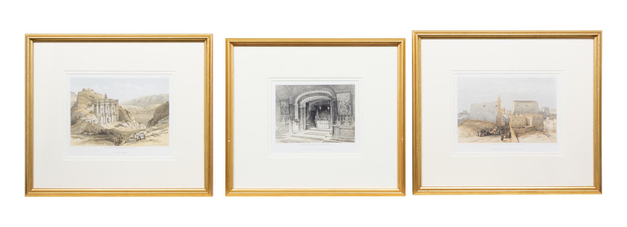 ROBERTS, David (1796-1864). A group of 14 small-format lithograph prints from "The Holy Land", including: