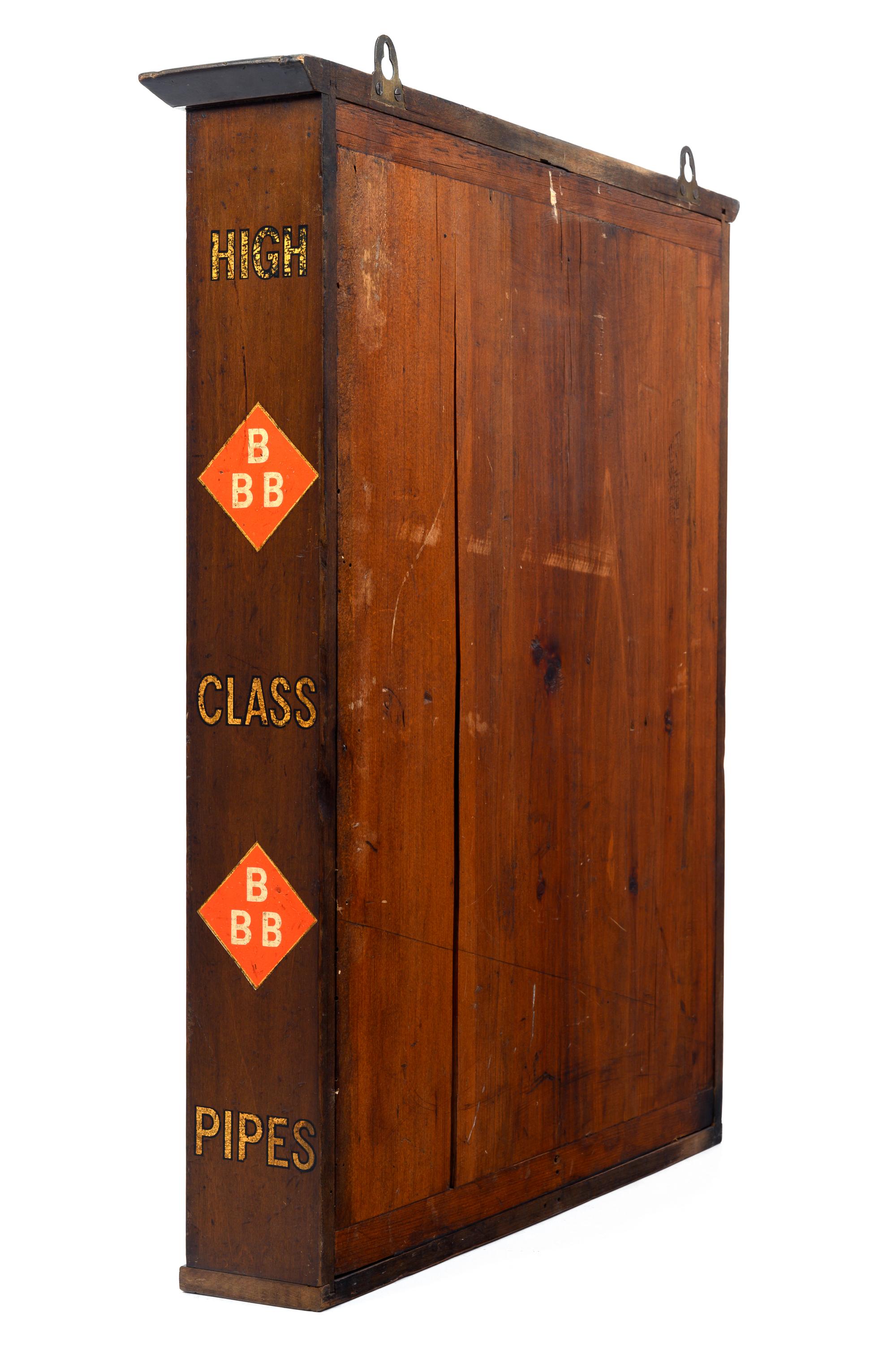 A Britain's Best Briar High Class Pipes Wall Case with Pipes and Smoking Jacket