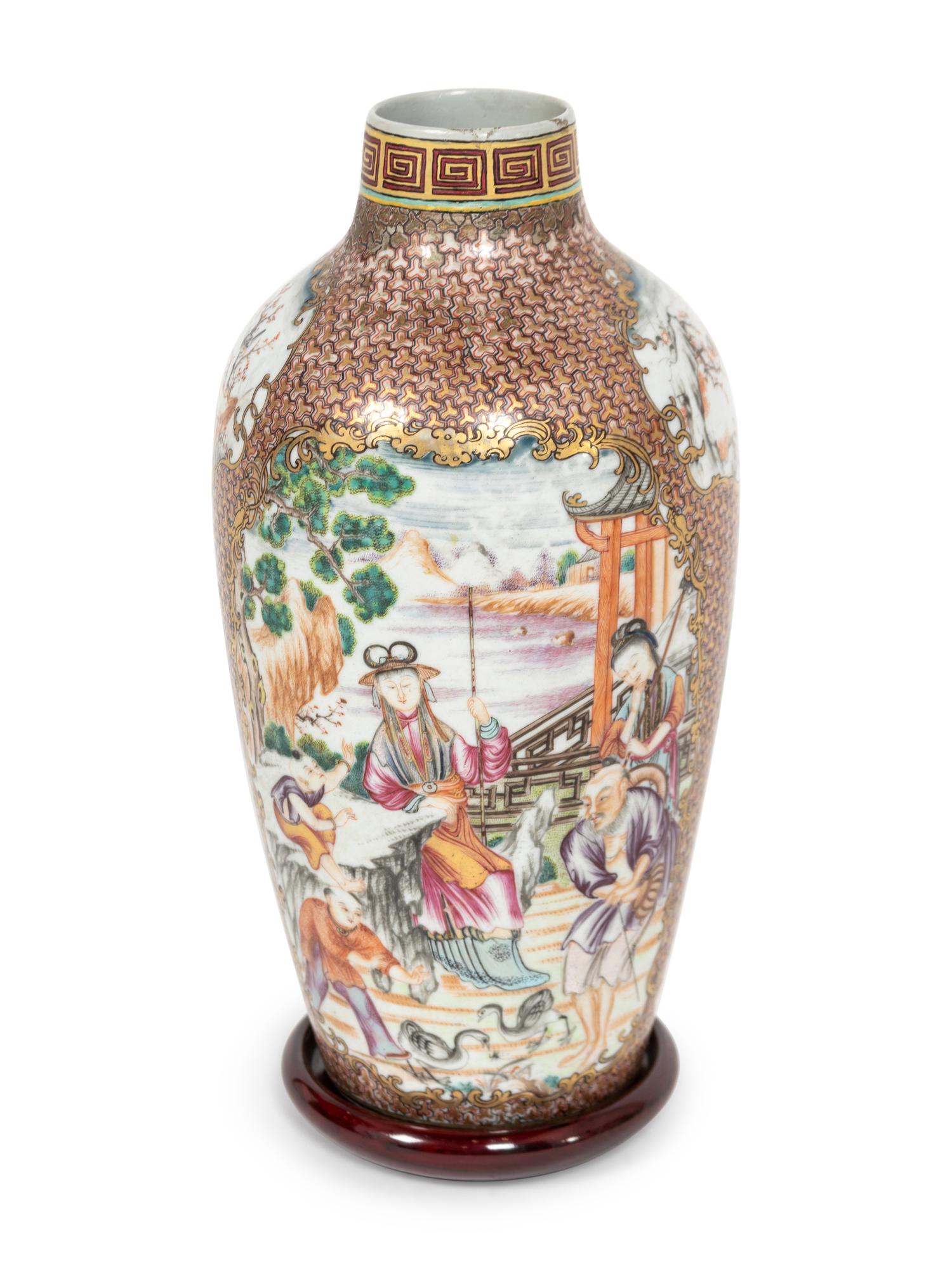 A Chinese Famille Rose Porcelain Vase