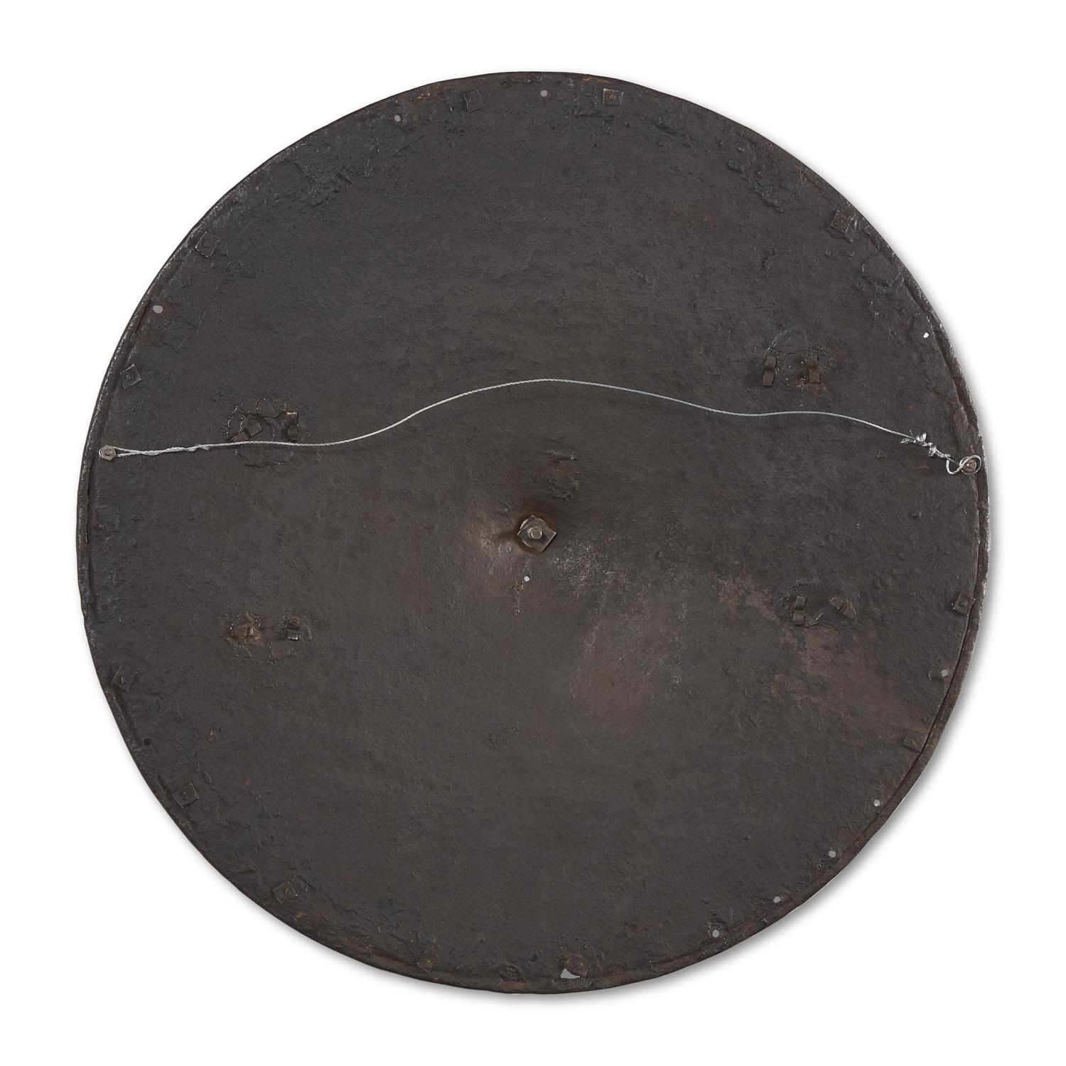 An Italian Etched Steel Targe Round Shield