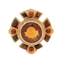 ANTIQUE, MULTIGEM PENDANT/BROOCH