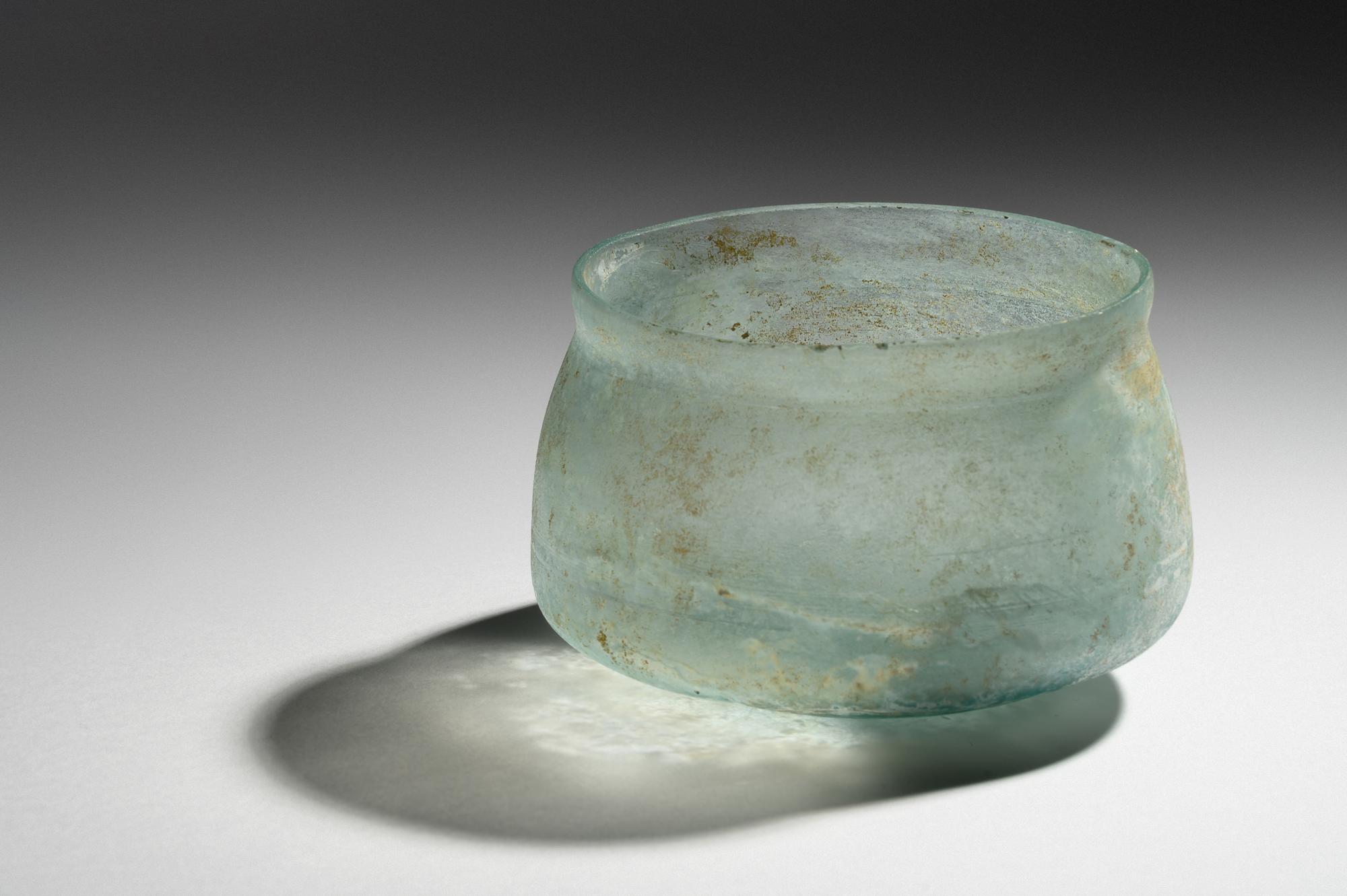 A Roman Blue Glass Wide-Mouthed Bowl