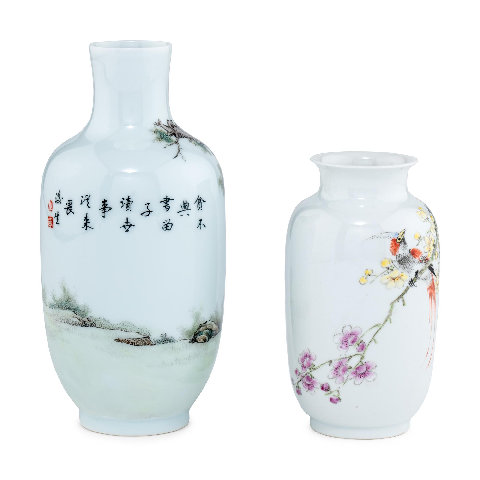 Six Chinese Famille Rose Porcelain Articles