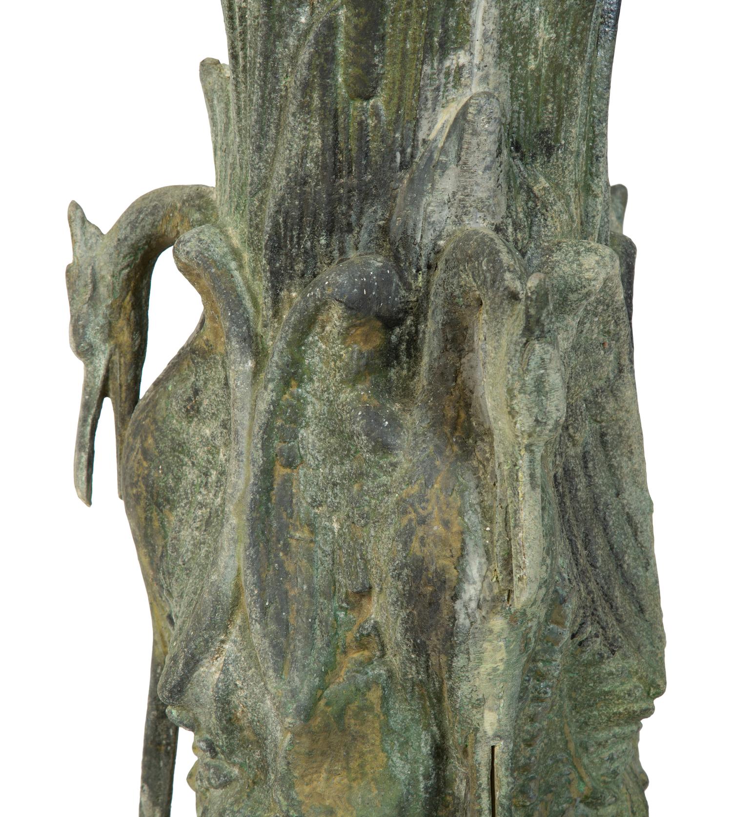 A Cast Bronze Fountain — 20TH CENTURY