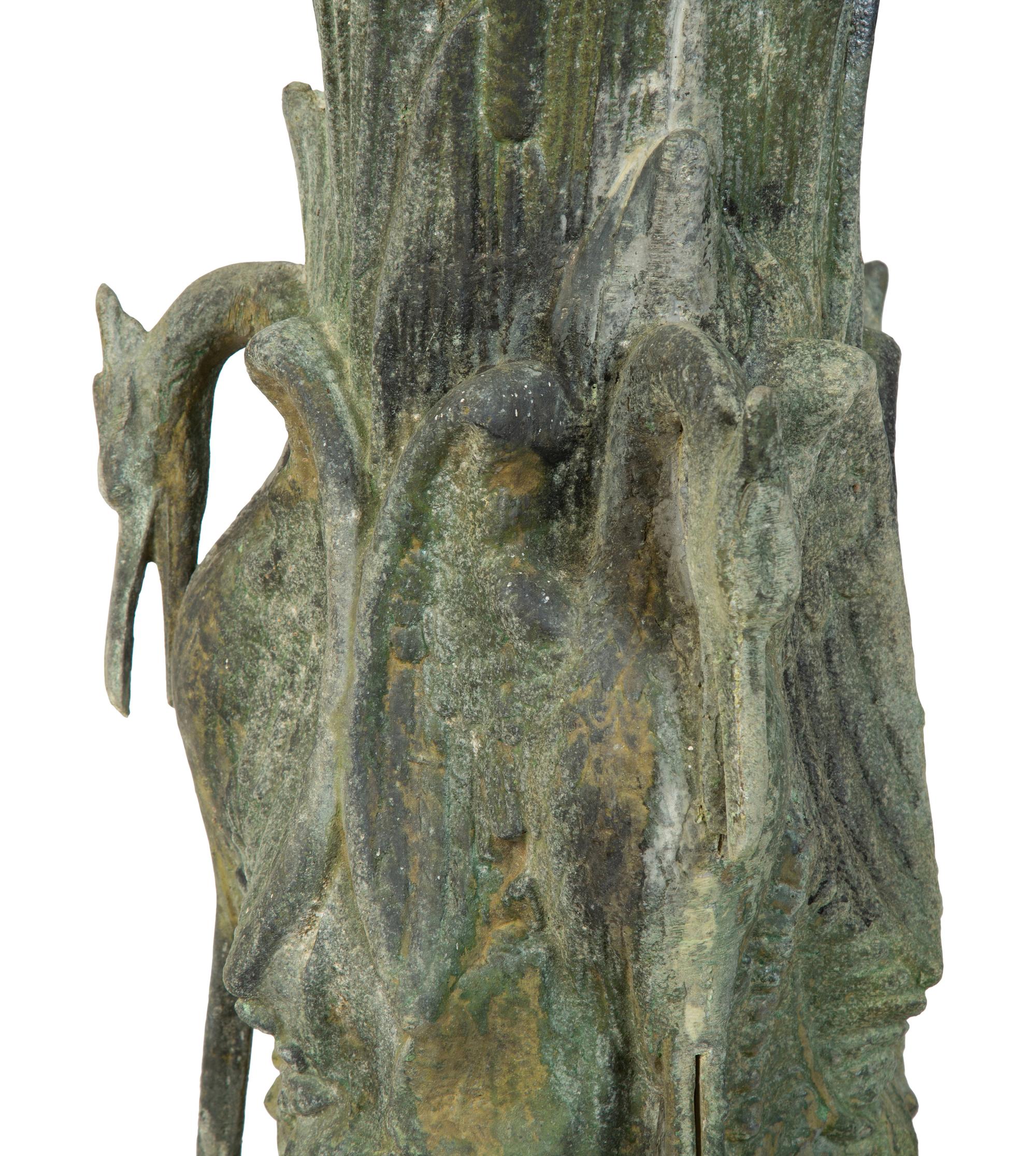 A Cast Bronze Fountain — 20TH CENTURY