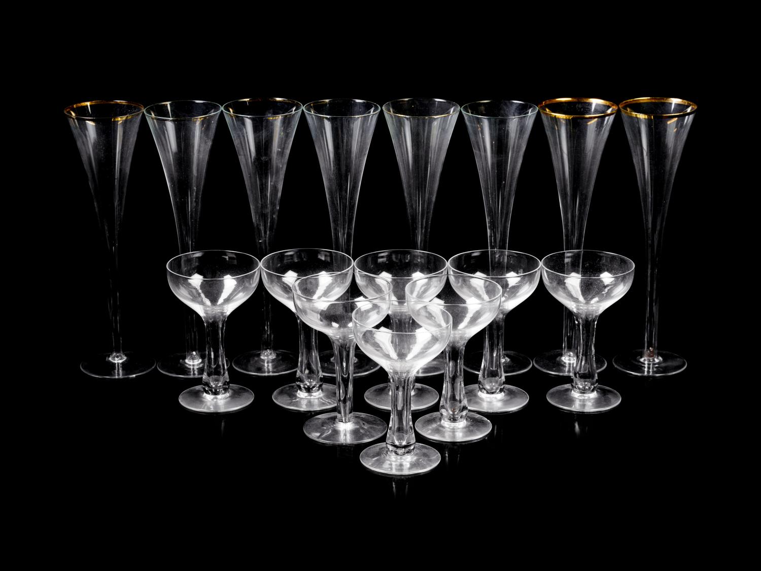 A Collection of Glass Stemware