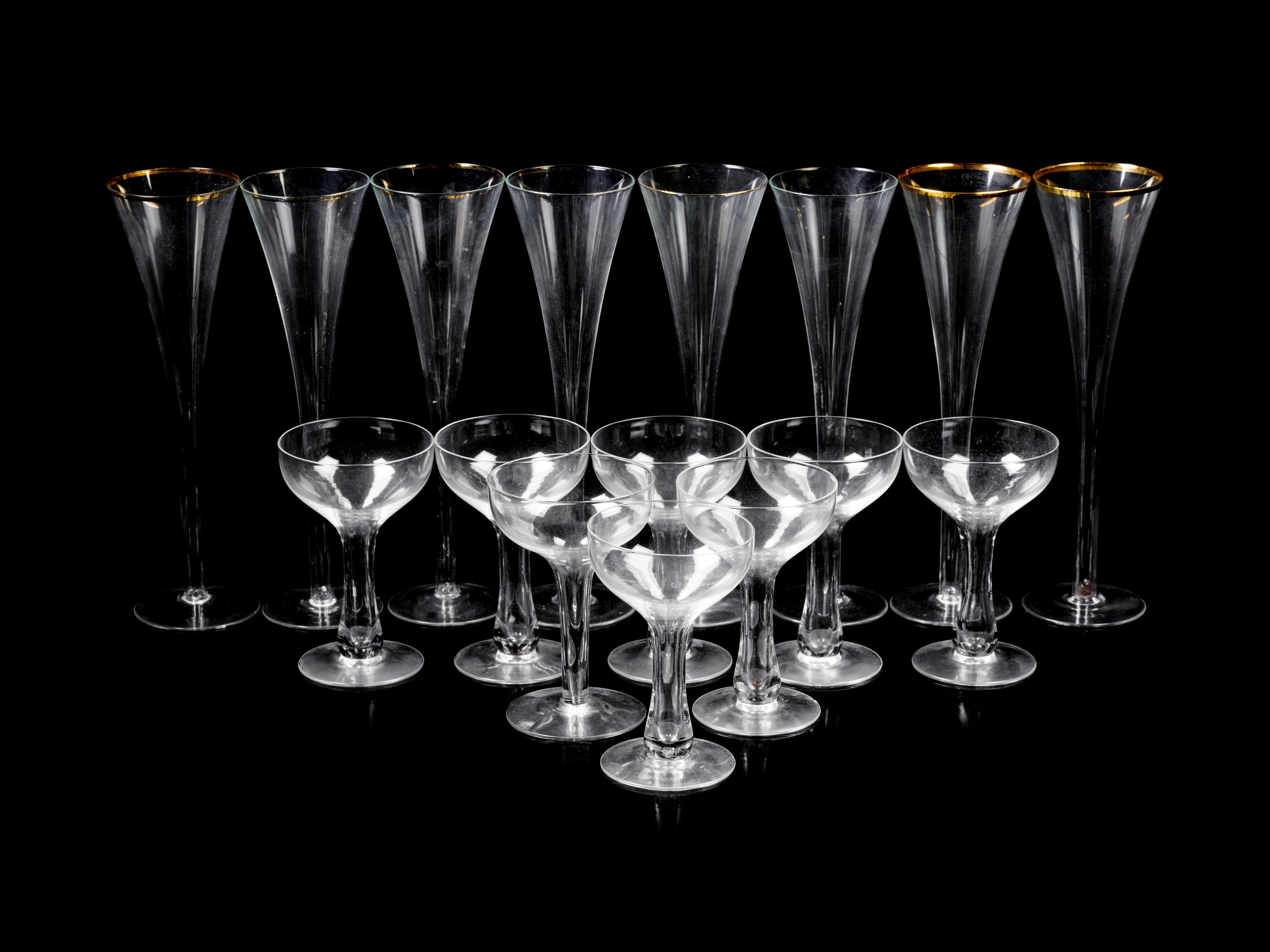 A Collection of Glass Stemware