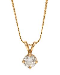 A Yellow Gold and Diamond Solitaire Pendant, 3.30 dwts.
