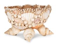 French Shell-Encrusted Footed Jardiniere — 20TH CENTURY